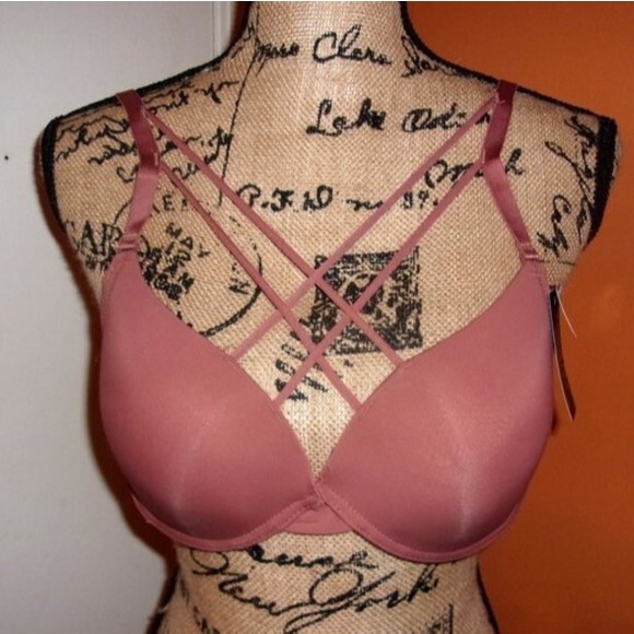 Youmita Cedarwood Plunge Cage Front 34B Push Up Bra NWT - Picture 7 of 7